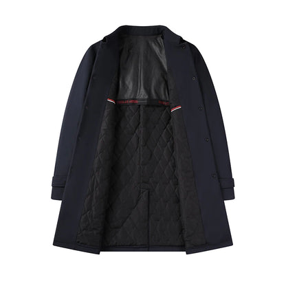2026 autumn men's high-quality Business Trench Coat single breasted trench coat men long Casual Windbreakers Good Quality jacket