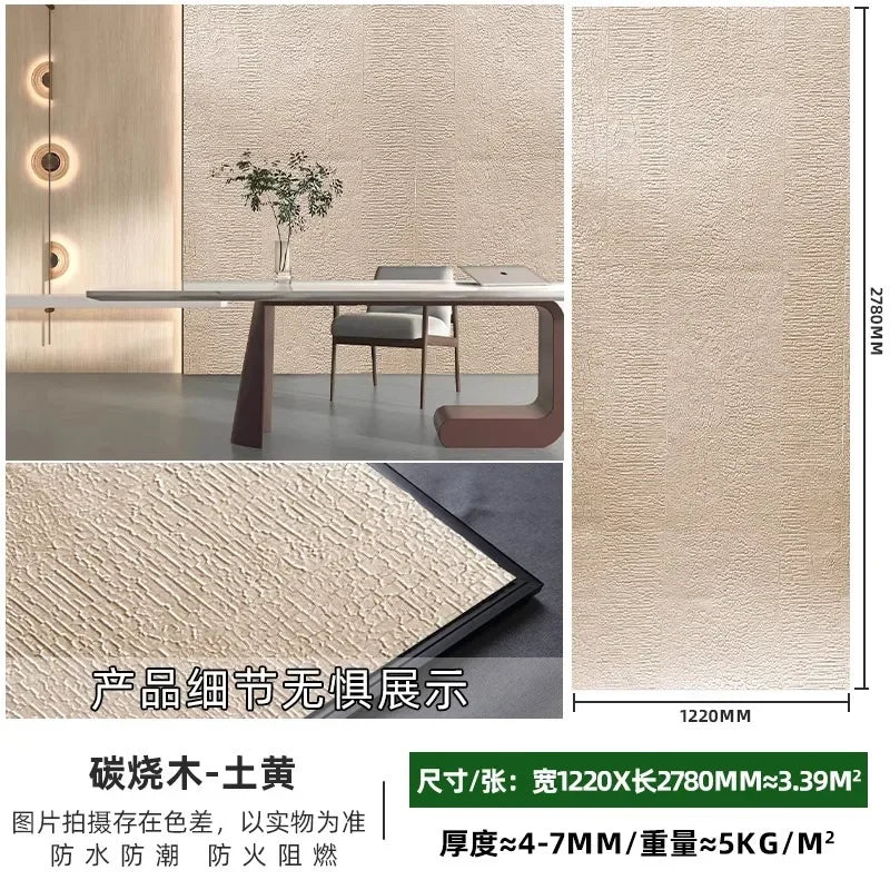 Soft carbonized wood flexible stone bendable panel exterior wall imitation charcoal wood board