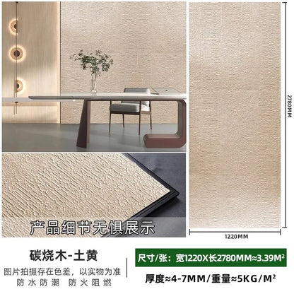 Soft carbonized wood flexible stone bendable panel exterior wall imitation charcoal wood board