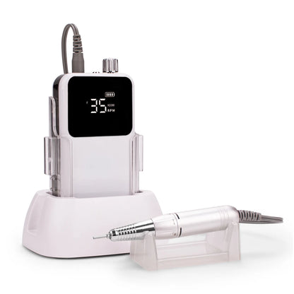 SIMINAIL Rectangle Nail Drill Rechargeable Desktop Base 35000RPM Manicure Electric Machine Nail File Pedicure Cordless Drilling