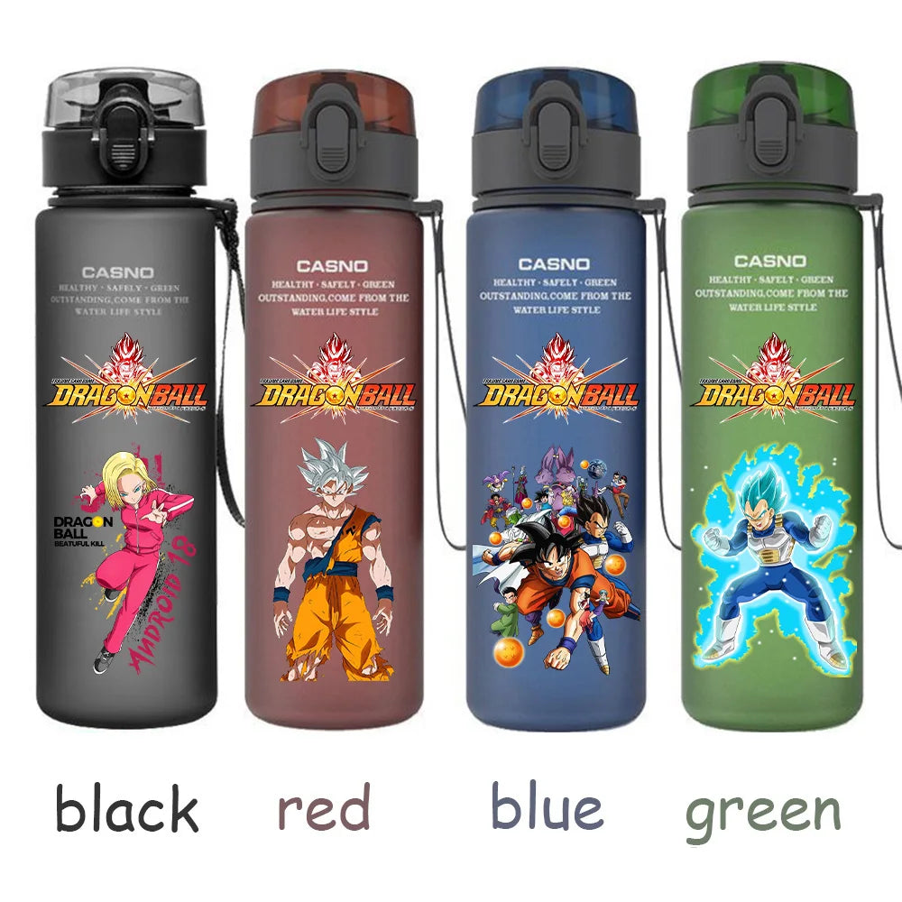 560ML Dragon Ball Water Cup Children Portable Plastic Goku Vegeta Bulma Cartoon Outdoor Large Capacity Sport Water Bottle Gift