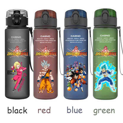 560ML Dragon Ball Water Cup Children Portable Plastic Goku Vegeta Bulma Cartoon Outdoor Large Capacity Sport Water Bottle Gift