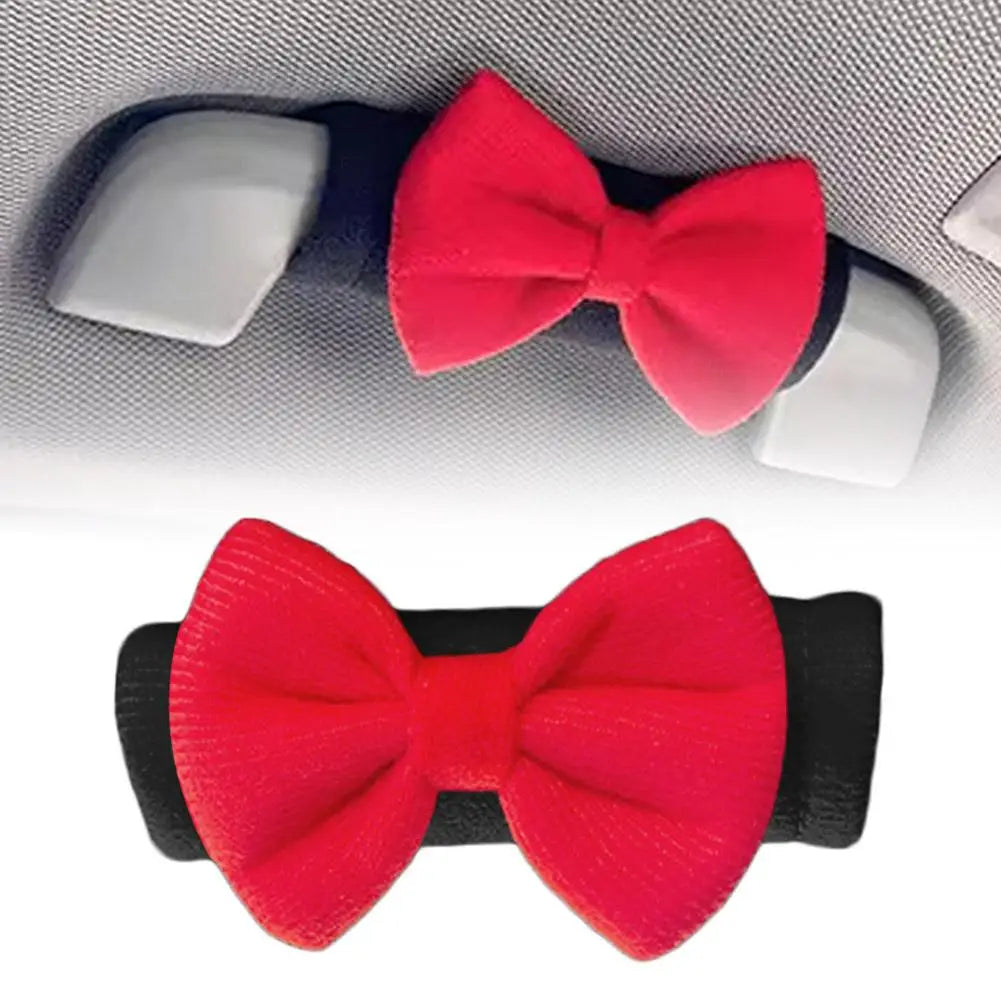 Bow Tie Car Handle Protector Cover Cute Car Roof Armrest Cover Car Roof Handle Protective Cover Butterfly Bow Roof Armrest Cover