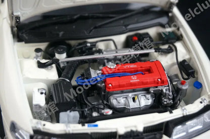 MotorHeli MH 1:18 Integra Type-R DC2 White JDM Simulation Limited Edition All Open Alloy Metal Static Car Model Toy Gift
