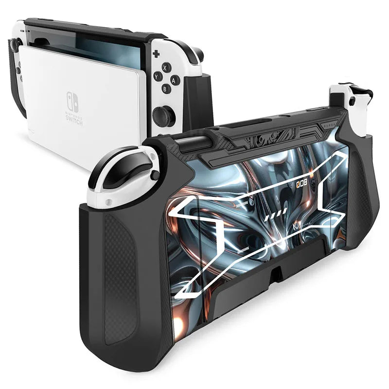 MUMBA Dockable Case For Nintendo Switch OLED 2021 Blade Series TPU Grip Protective Cover Compatible with Joy-Con Controller