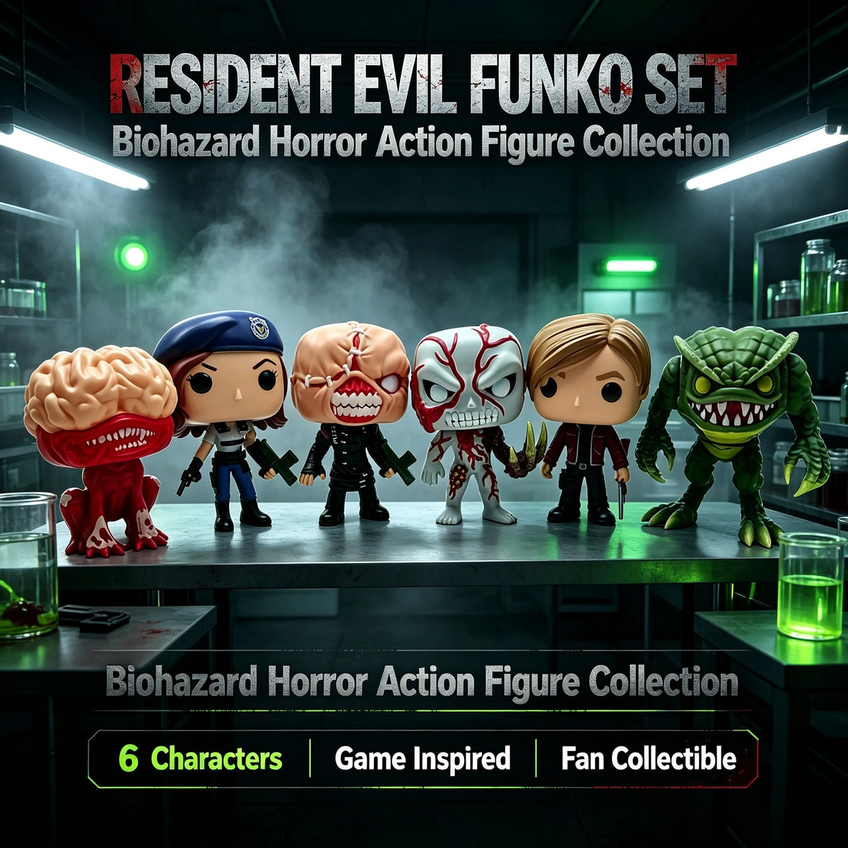 Resident Evil POP Style Figures Zombie Monster Character PVC Doll Desktop Decor Collectible Model Toy Gift for Gaming Fans