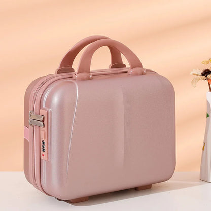 Portable Hand Suitcase With Password Lock Makeup Storage Bag Boarding Luggage Organizer Case Travel Cosmetic Box Festival Gift