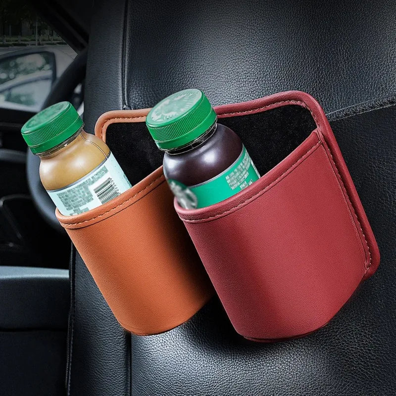 Car Door Cup Holder Box Universal Drink Rack Storage Bin Back Clip Design Car Seat Back Water Cup Box Organizer Pocket