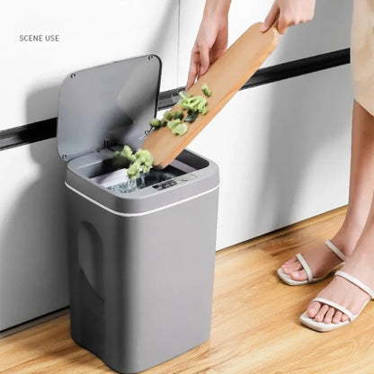 12L/14L/16L USB Charging Smart Trash Can Automatic Sensor Dustbin Intelligent Sensor Rechargeable Electric Waste Bin Rubbish Can