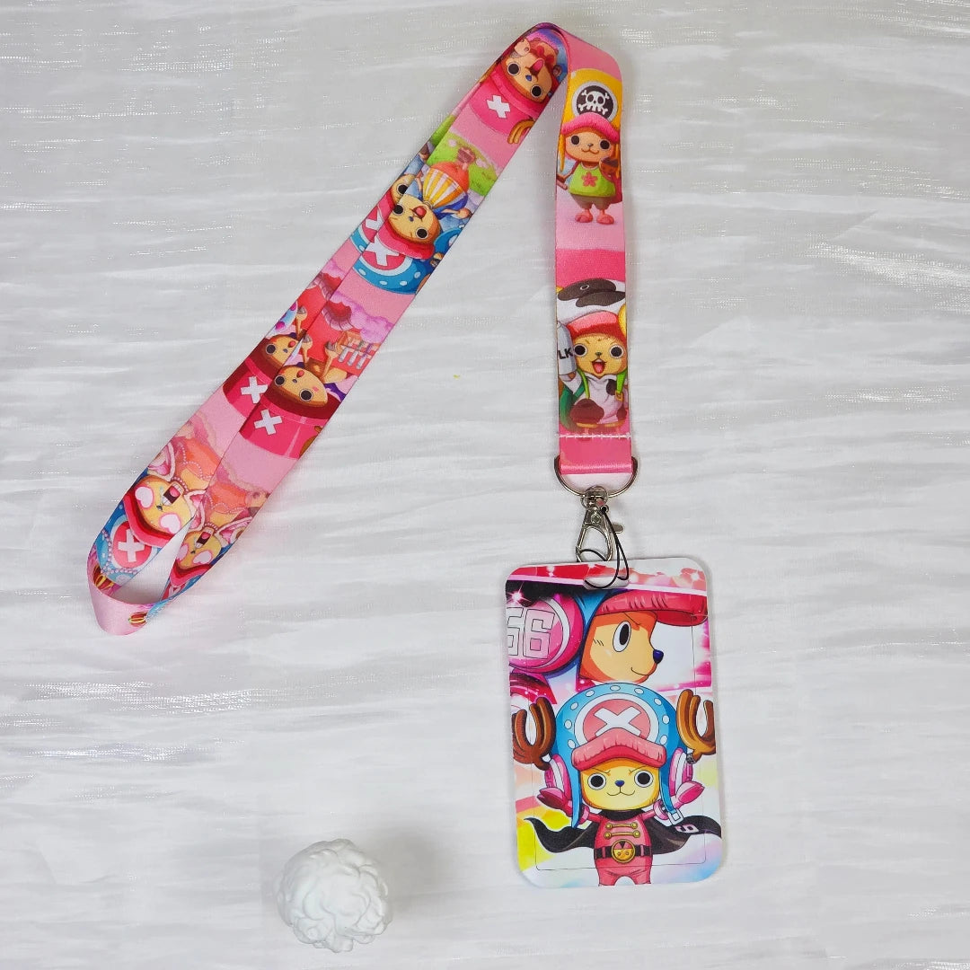 Anime Cartoon Credential Holder Keychains Neck Lanyard For Pass Card Anime Credit Card Holder Keychain Straps Wholesale