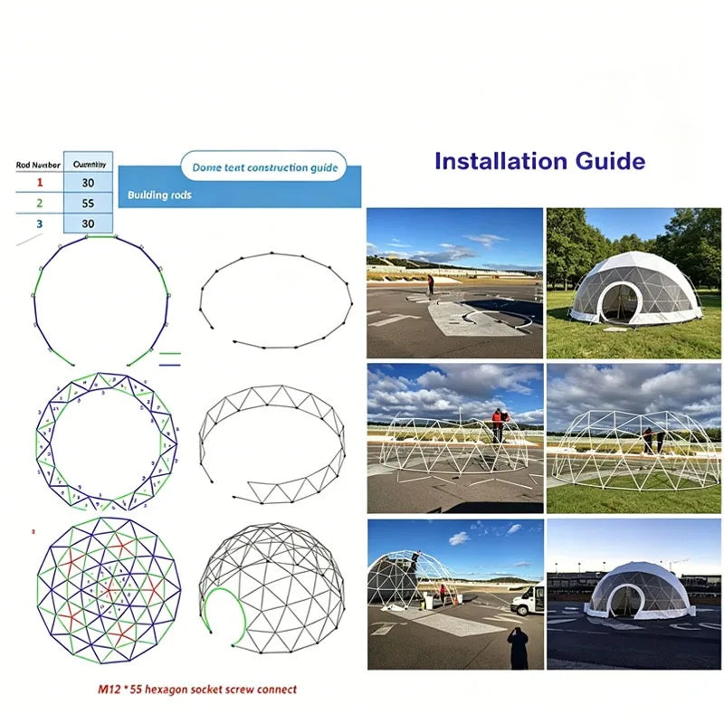 Bubble Dome House Geodesic Glamping Tent for Airbnb Resort Stargazing Outdoor Camping Customizable