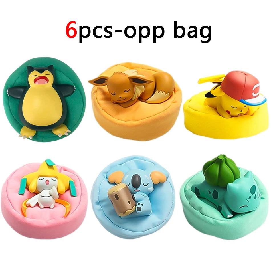 Anime Pokémon Blind Box Model Figure 1-12 Pcs Pikachu Sleep Series Interior Hand Sleeping Position Toys Gift for Sfriends