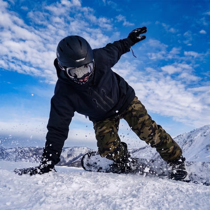 XCMAN Men's Beginner-Friendly Snowboard All-Mountain,True Twin Shape,Camber/Rocker, Flex-6