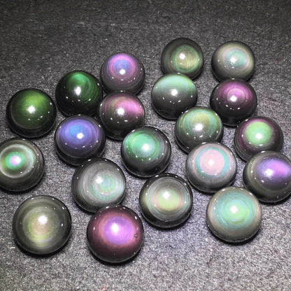 1pc a 1.97-2.36inch Natural Colorful Obsidian Sphere, Featuring a Rainbow Sheen. This Polished Stone