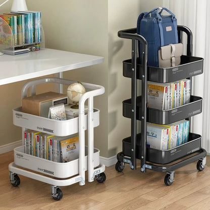 Portable Trolley Storage Bookshelf Kitchen Islands And Carts Furniture For Home Shelf Organizer Cart Auxiliary Carts Island