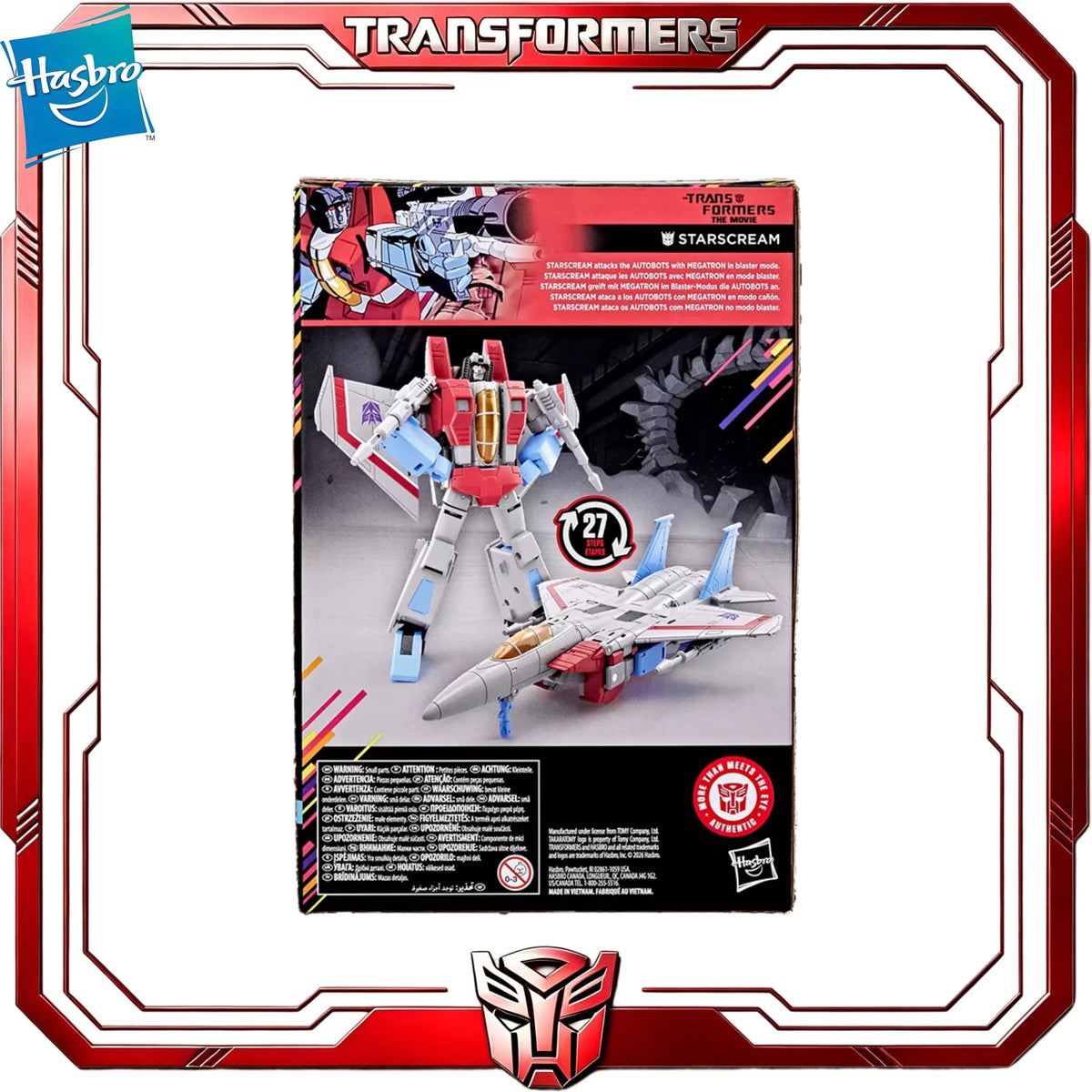 In Stock Hasbro Transformers Studio Series MTMTE Starscream Voyager Class Hobby Collection Gift Figure