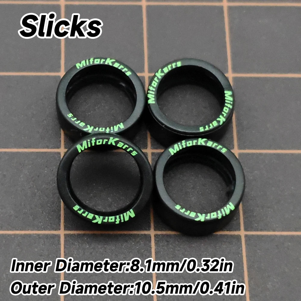 Kicarmod 1/64 Model Car ABS Wheels with Rubber Tire Brake Disc Refitting Parts Diameter 10mm For Model Car Tomica
