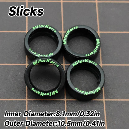 Kicarmod 1/64 Model Car ABS Wheels with Rubber Tire Brake Disc Refitting Parts Diameter 10mm For Model Car Tomica