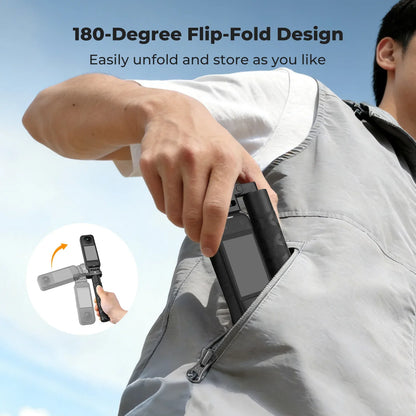 K&F CONCEPT Foldable Selfie Stick for Insta360 X6 X5 X4 DJI Osmo 360 92.5cm/36.4inch Aluminum Alloy Extension Rod Invisible Pole
