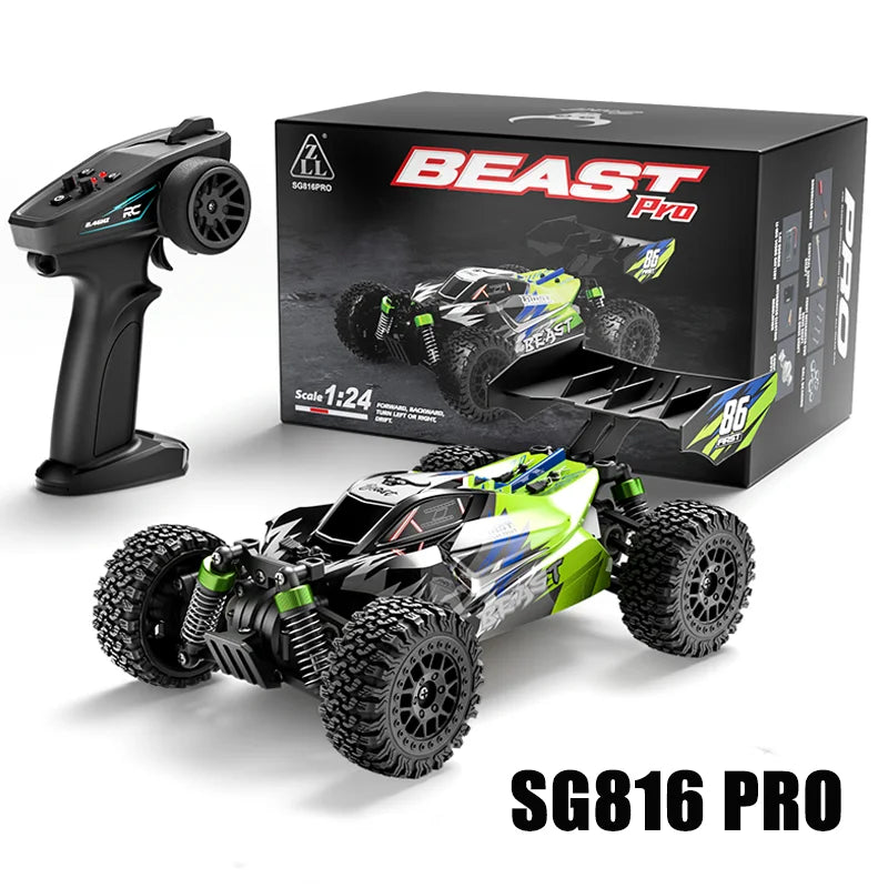 SG816MAX 1:24 4WD Brushless High Speed 40KM/H RC Off Road Car SG816 PRO Drift Remote Control Toys for Boys Adults Outdoor Racing
