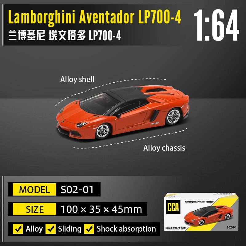 CCA 1:64 Porsche 911 GT2 RS BMW X5M Audi, Ford, Nissan Collection Full body Alloy Manufacturing Die Casting Car Model Toy Car