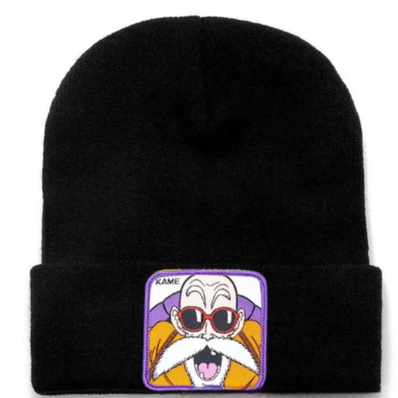 Anime Cartoon Dragon Ball Women Men Knitted Warm Winter Hats For Women Men Solid Hip-hop Casual Cuffed Beanies Bonnet
