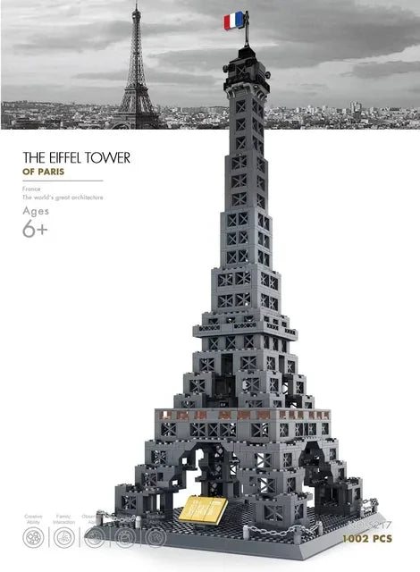 MOC World Famous Architecture Edifice Opera House Building Blocks Villa Savoye Bridge Tower Toy Children Birthday Christmas Gift
