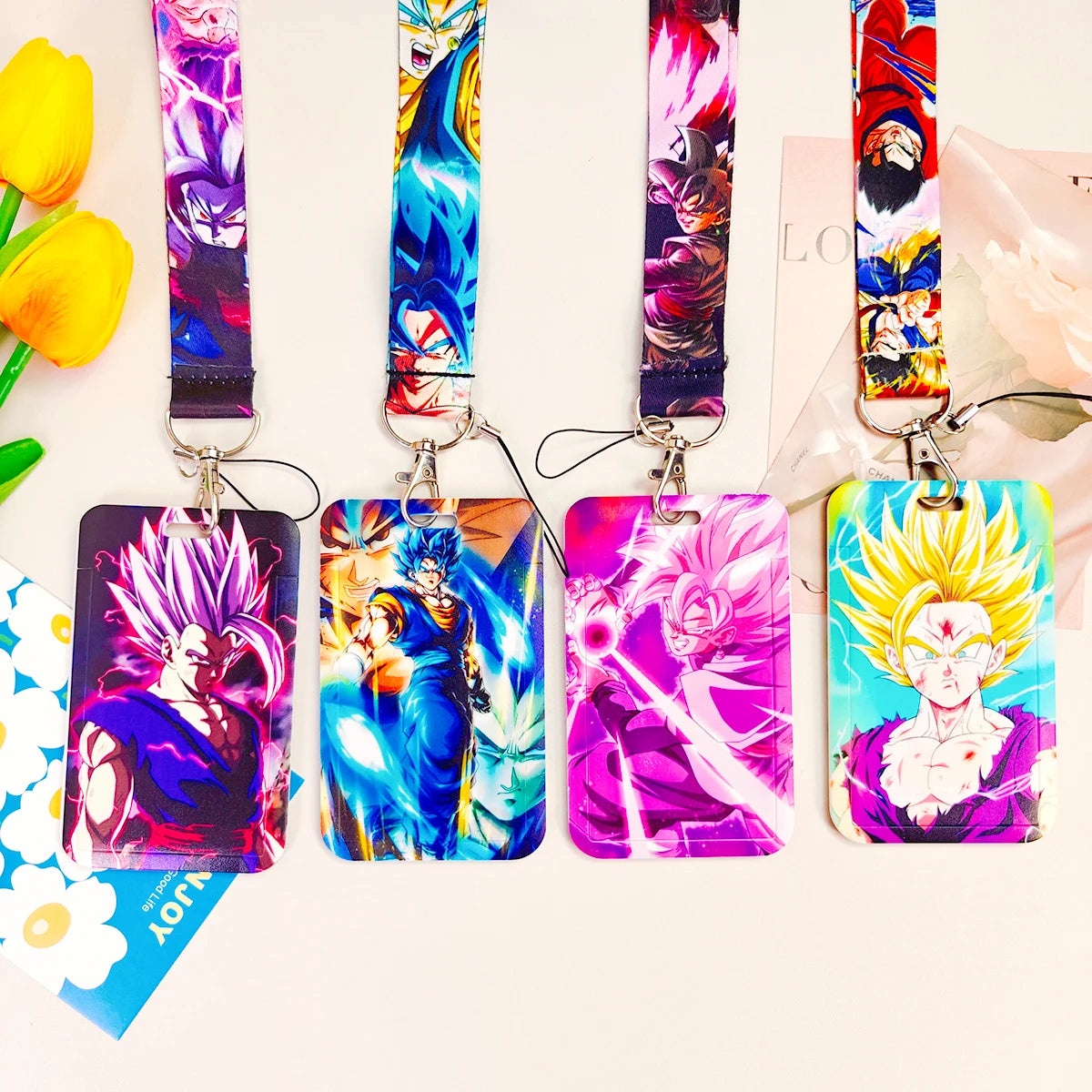 Wholesale Anime Movie Dragon Ball Lanyard Keys Neck Strap Card Badge Gym Key Chain Lanyard Key Holder DIY Hang Rope Keyrings