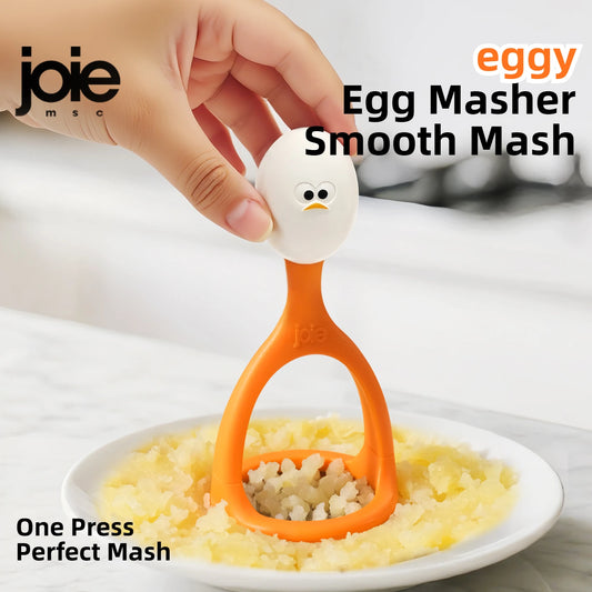Joie Eggy Masher Stainless Steel Bakeware Potato Masher Vegetable Fruit Press Maker Egg Masher Puree Kitchen Tool Cooking Baking