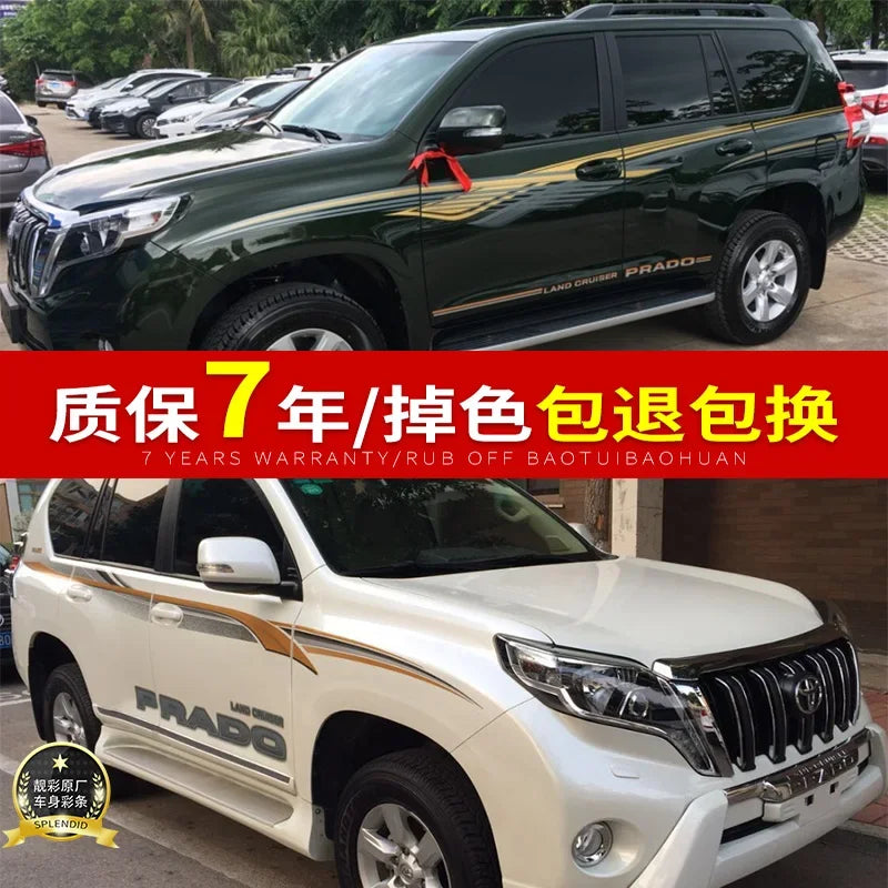 Car Sticker FOR  FOR Toyota Land Cruiser Prado 2010-2019 Fashion Sports Decoration Custom Vinyl Decal