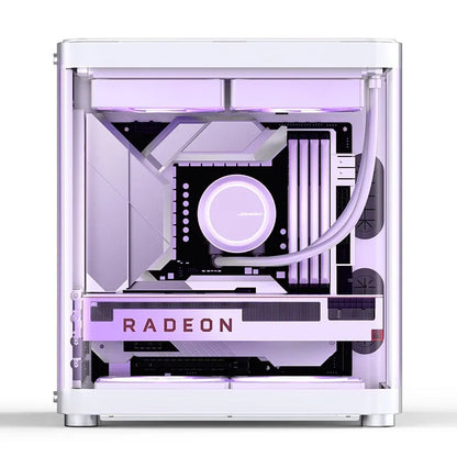 Jonsbo TK-1 Version 2.0 M-ATX ITX Case Ring Tempered Glass Side Penetration E-sports Seaview Room Desktop Computer Small Chassis