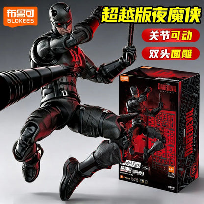 BLOKEES New Marvel Building Blocks Man Beyond Edition Daredevil Theater Assembled Model Figurines Toy Collection Gifts
