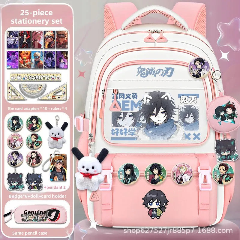 Demon Slayer large capacity cartoon elementary school backpack for boys and girls itabag Nezuko collaboration