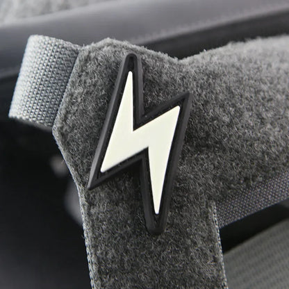 Super Lightning Caution Thunder Glow PVC Patches Tactical Morale Emblem Functional Packaging Decoration Sticker HookLoop Patches