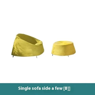 ！@Nordic Luxury Modern Fabric Rattan Furniture Set Creative Lazy Chair Outdoor Courtyard Living Room Hotel