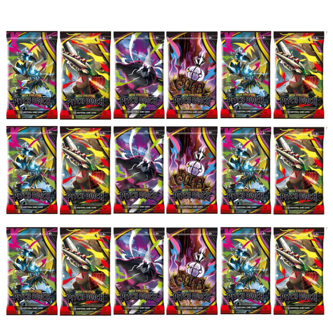 New Pokémon TCG Mega Evolution PITCH BLACK Booster Display Box -1-36 Packs Sealed English Version Game Collection Card Gift