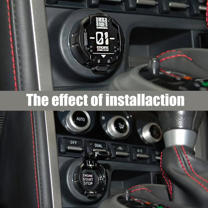 One-button Start Button Protective Cover Full Metal Car Motorcycle Ignition Switch Starter Decoration Car Accessories