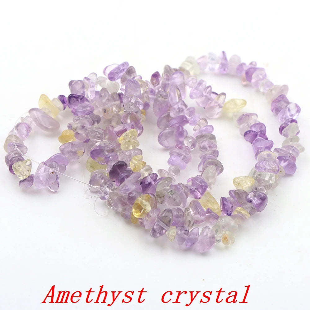 5-8mm Natural Irregular Lilac Lepidolite Stone Beads Gravel Chips Loose Spacer Beads for Jewelry Making DIY Bracelet Necklace