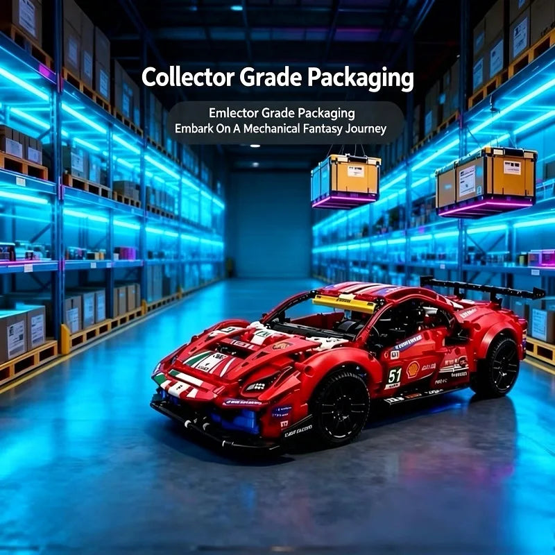 Popular 911-488GTE Collection Champion GT Racing Building Block Model Decorations Mechanical Super Brick Puzzle Adult Ceremony!