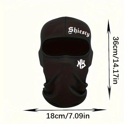1/2/3/4pcs Simple Shiesty Print Balaclava Mask Hat, UV Protection Headgear For Outdoor Sports Cycling And Skiing