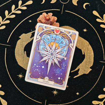 Romantic Lenormand Oracle Cards 37 Pcs Deck 10.2x7.2cm English Vision Art Nouveau Floral Motifs for Party Board Playing Games