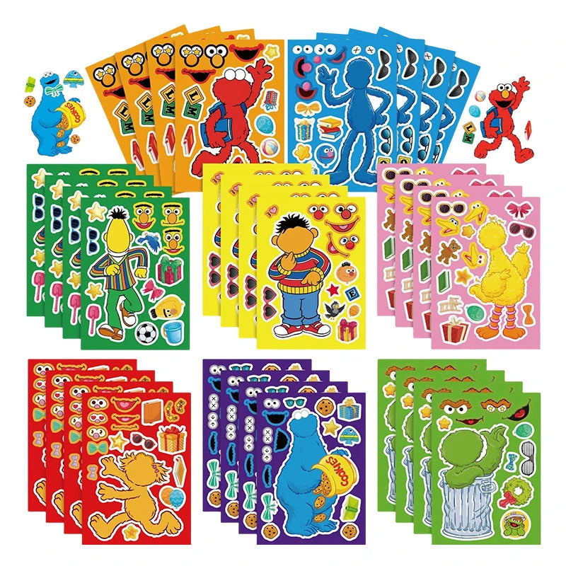 Birthday Party Decoration Set Supplies Cartoon Sesame Streets Birthday Party Supplies Tableware Balloon Cake Topper Banner Plate