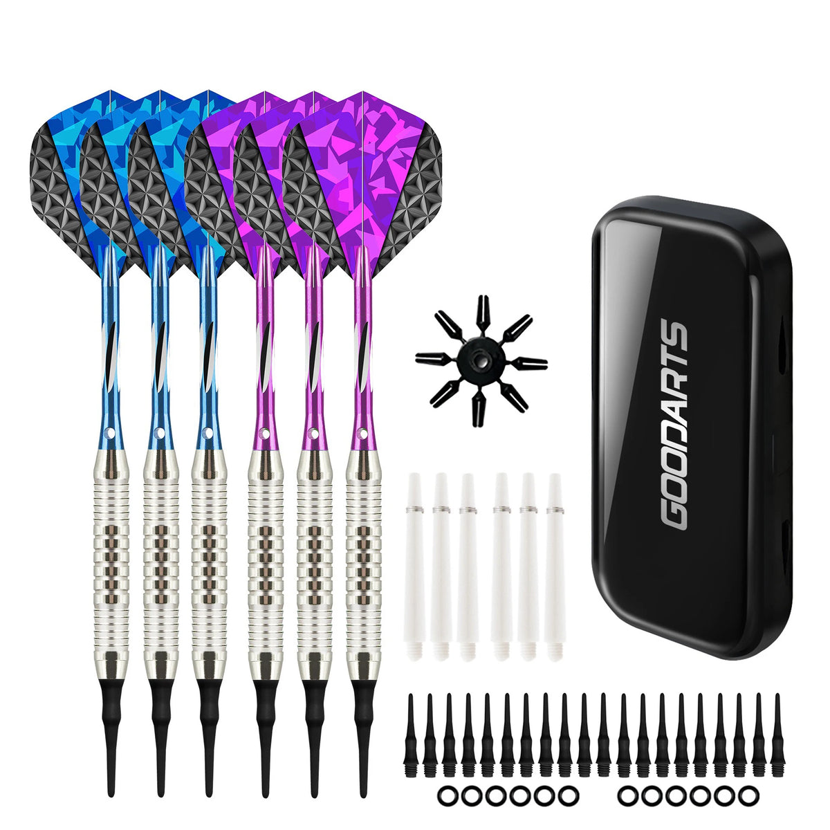 TRALOW 3/6/12PCS Professional Soft Tip Darts Set for Electronic Dartboard Darts Plastic Tip Multiple Dart Patterns To Choose