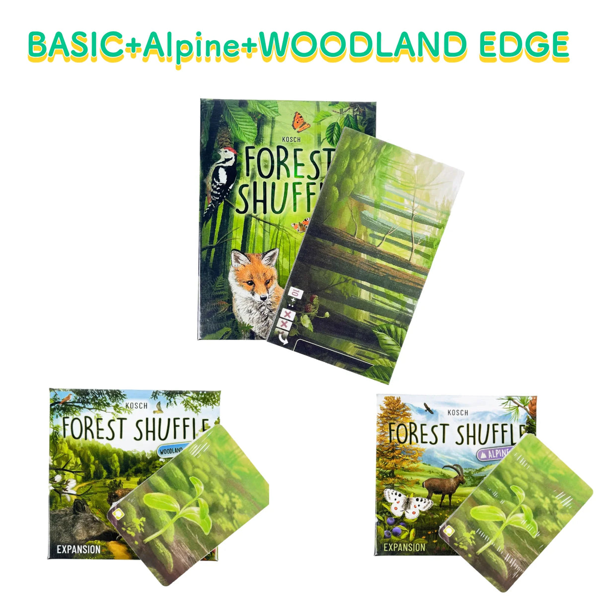 Classic Strategy Board Game:Forest Shuff Base Game、Expansion Board Game, Forest Art Style, Family Party Fun Adult Gift