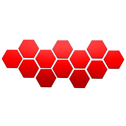 3D Hexagon Adhesive Decals Hexagon Shape Mirror Wall Stickers for Living Room DIY Mirror Wall Mural Modern Art Home Decor 6/12Pc