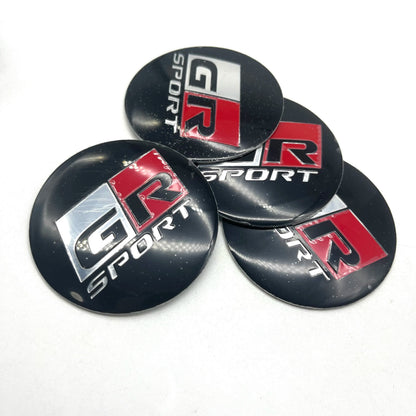 4pcs 56mm 60mm 65mm Universal Car Wheel Center HubCap Sticker ABS 3D GR Sport Badge Emblem Sticker Car Styling Auto Accessorie