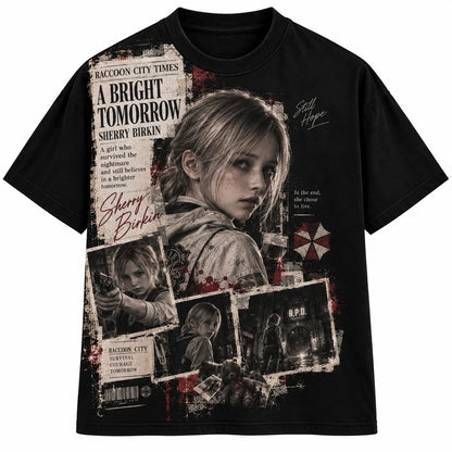 Ada Wong Graphic T‑Shirt, Resident Evil Y2K Streetwear Tee, Vintage Game Character Print Casual Loose Unisex Short Sleeve Top