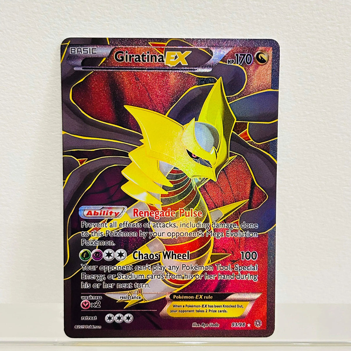 Lucario EX 107/111 English Card Holographic Foil Texture DIY Premium Anime Collection Card