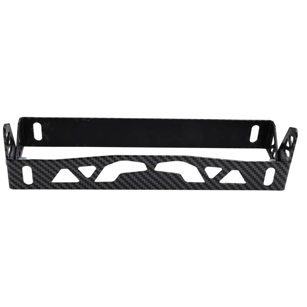 UNIVERSAL ADJUSTABLE JDM LICENSE PLATE HOLDER FRAME TILT RELOCATOR BRACKET BLACK