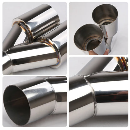 Car  Stainless Steel Muffler Tip Y Shape Double Exit Exhaust Pipe Mufflers Universal Fits exhaust pipes with a diameter of 63mm